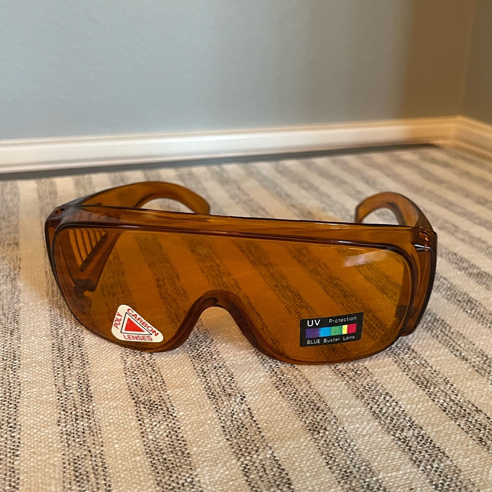 NEW - Sun Shield  - Blue Light Buster UV Yellow Glasses - Driving - Poly Carbon